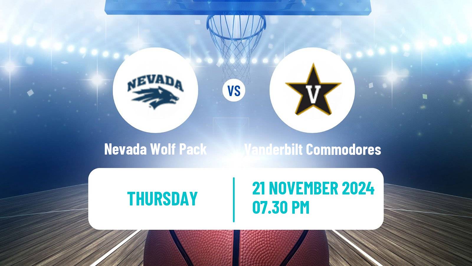 Basketball NCAA College Basketball Nevada Wolf Pack - Vanderbilt Commodores