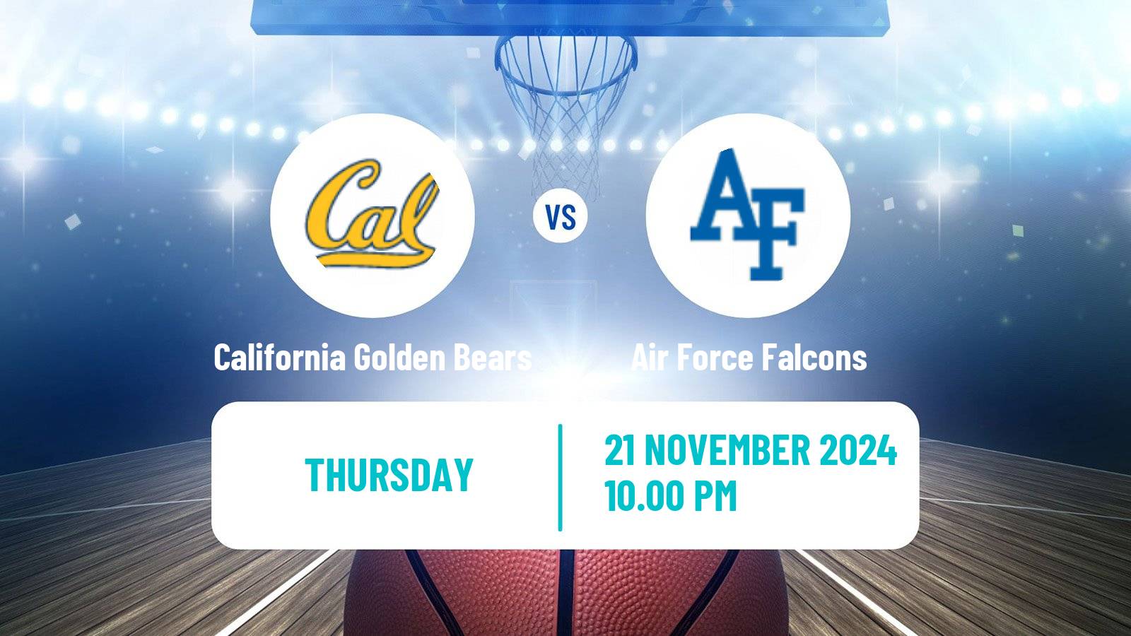 Basketball NCAA College Basketball California Golden Bears - Air Force Falcons