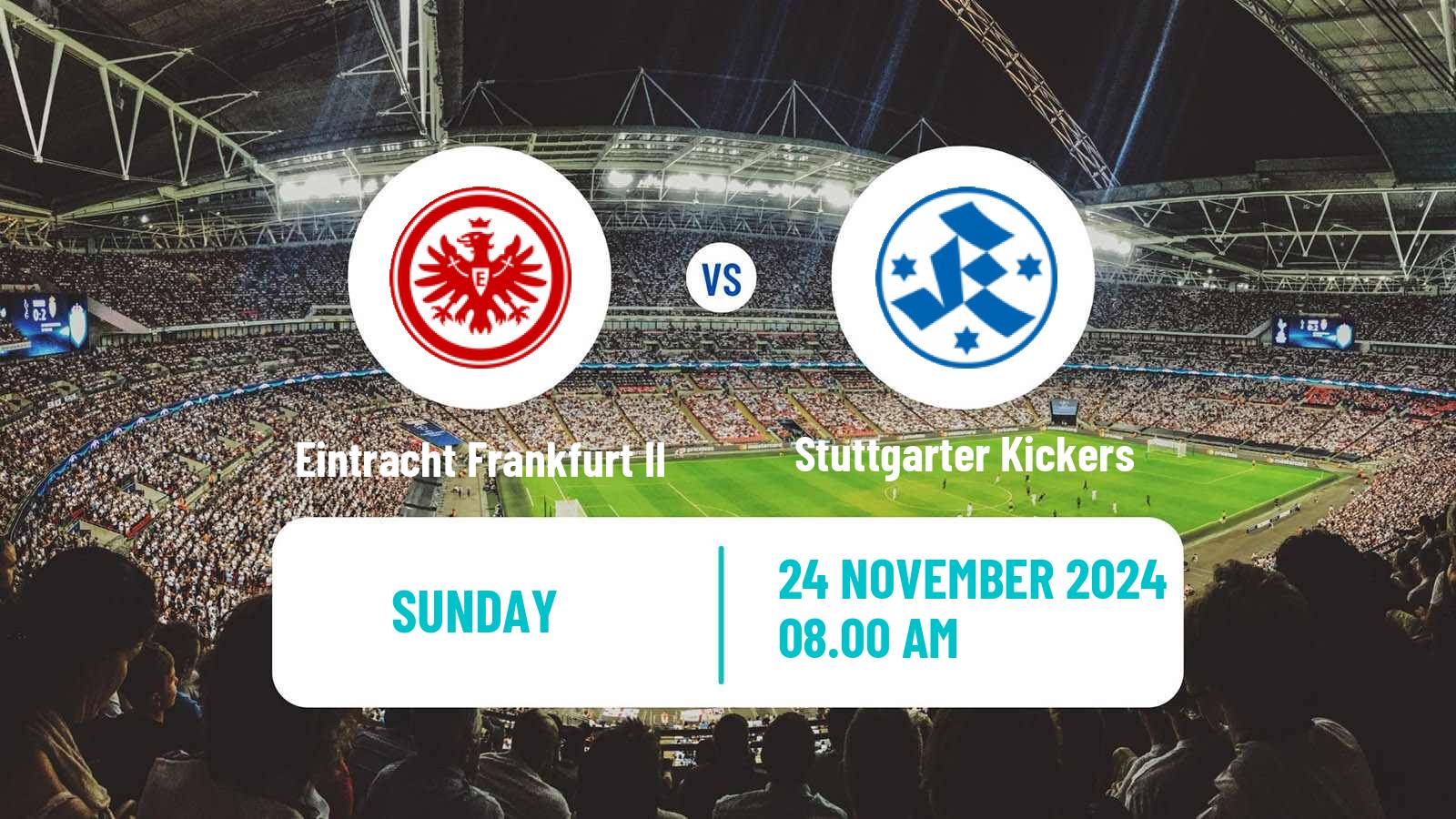 Soccer German Regionalliga Sudwest Eintracht Frankfurt II - Stuttgarter Kickers