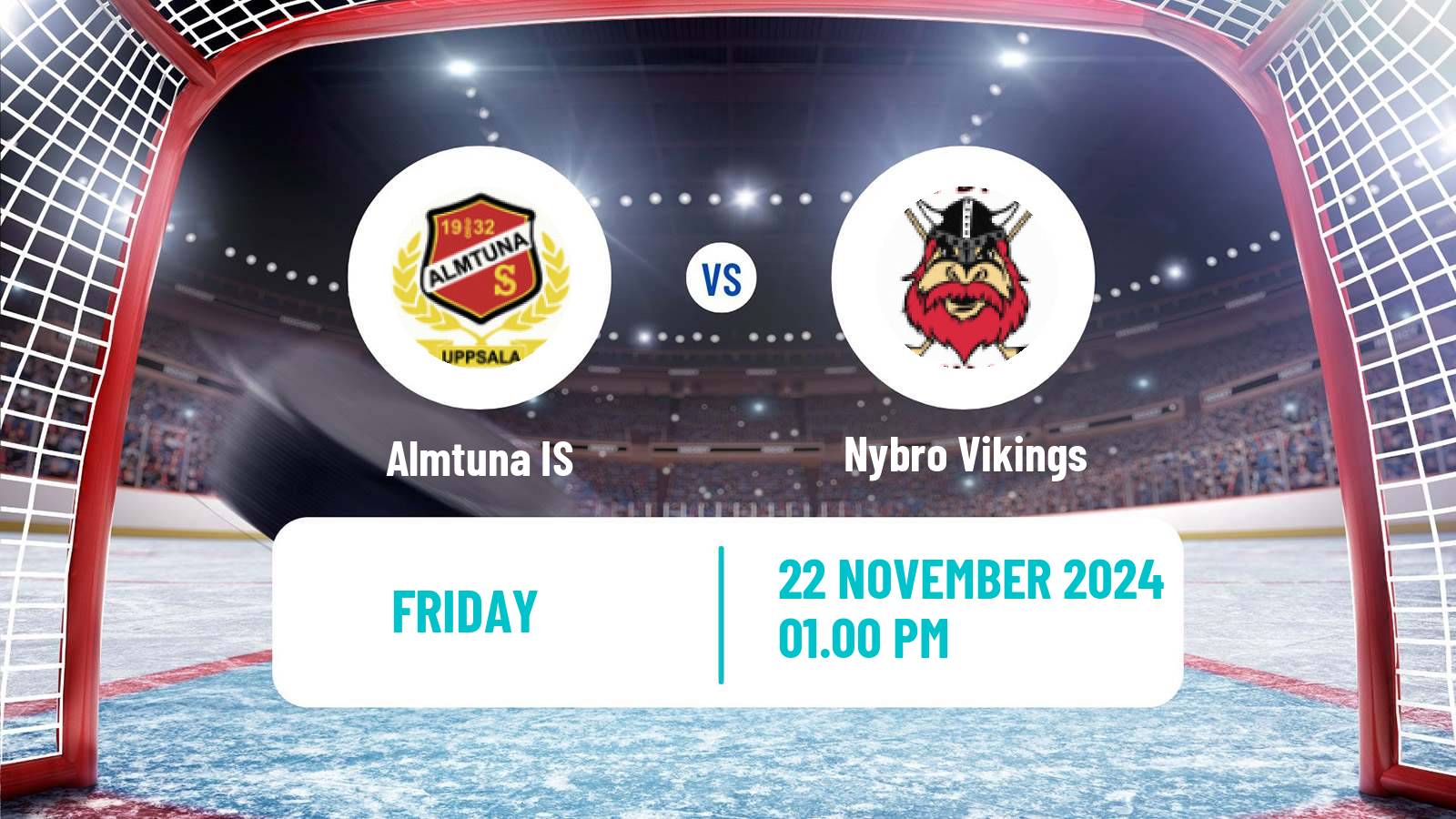 Hockey Swedish Hockey Allsvenskan Almtuna IS - Nybro Vikings