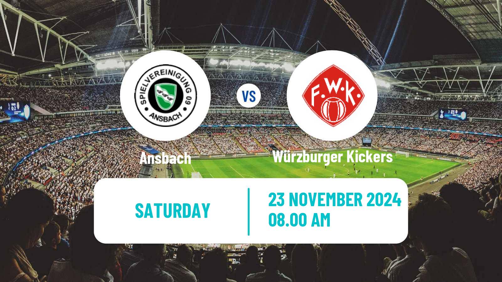 Soccer German Regionalliga Bayern Ansbach - Würzburger Kickers