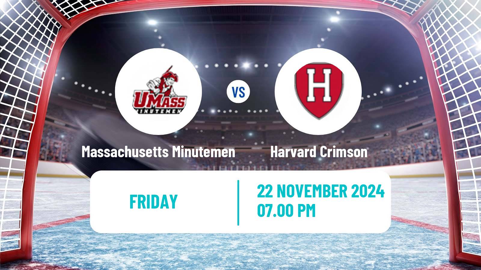 Hockey NCAA Hockey Massachusetts Minutemen - Harvard Crimson