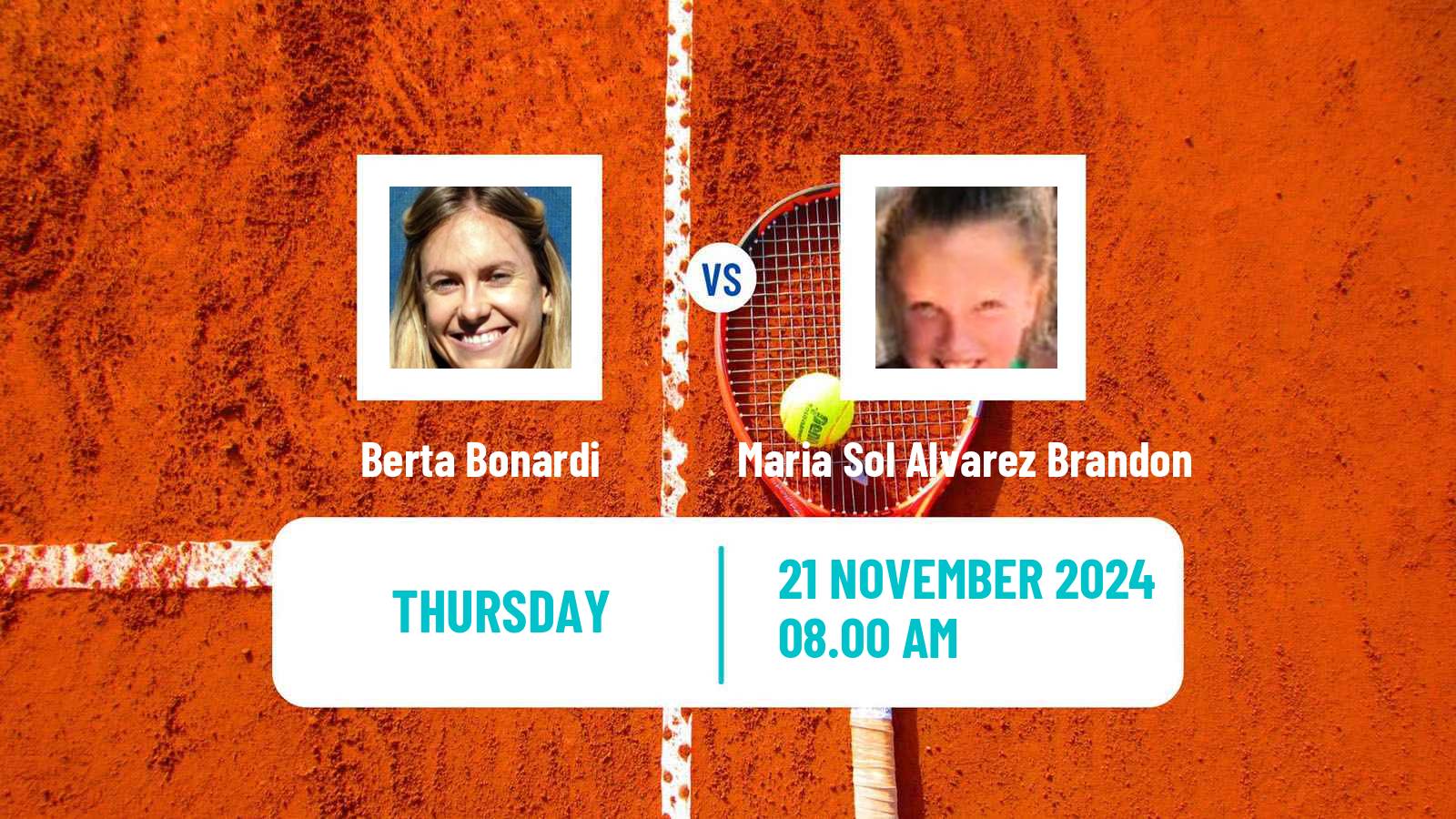 Tennis ITF W15 Cordoba 2 Women Berta Bonardi - Maria Sol Alvarez Brandon