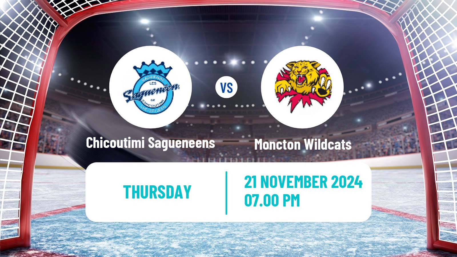 Hockey QMJHL Chicoutimi Sagueneens - Moncton Wildcats