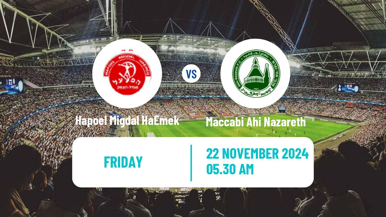 Soccer Israeli Liga Alef North Hapoel Migdal HaEmek - Maccabi Ahi Nazareth