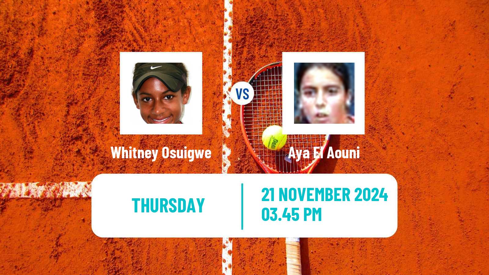 Tennis ITF W50 Boca Raton Fl Women Whitney Osuigwe - Aya El Aouni