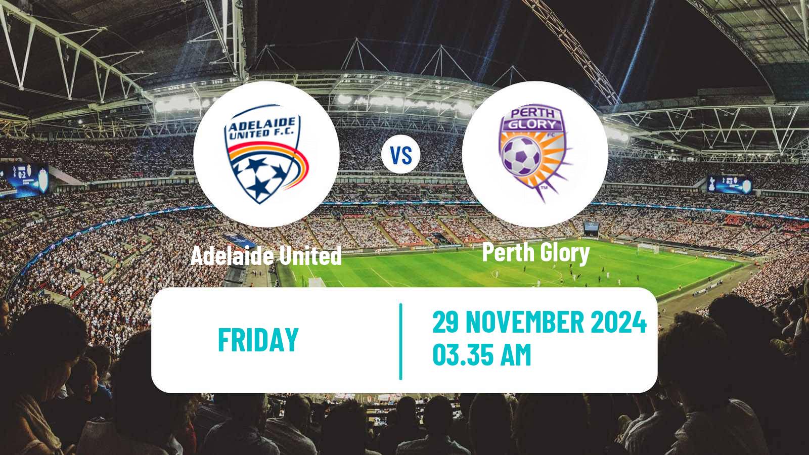 Soccer Australian A-League Adelaide United - Perth Glory