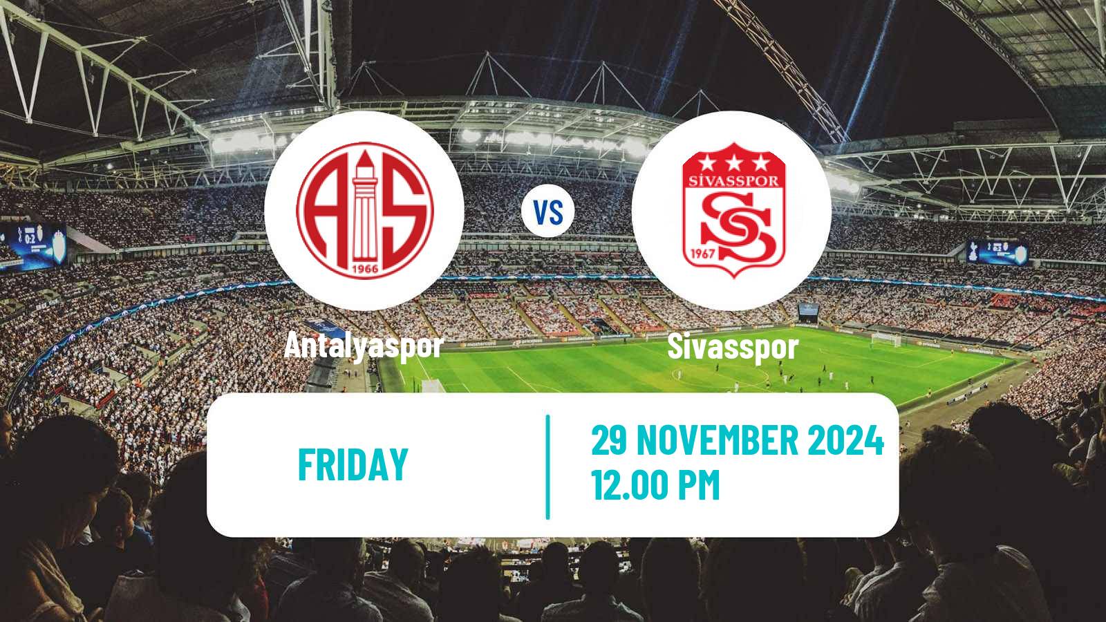 Soccer Turkish Super League Antalyaspor - Sivasspor