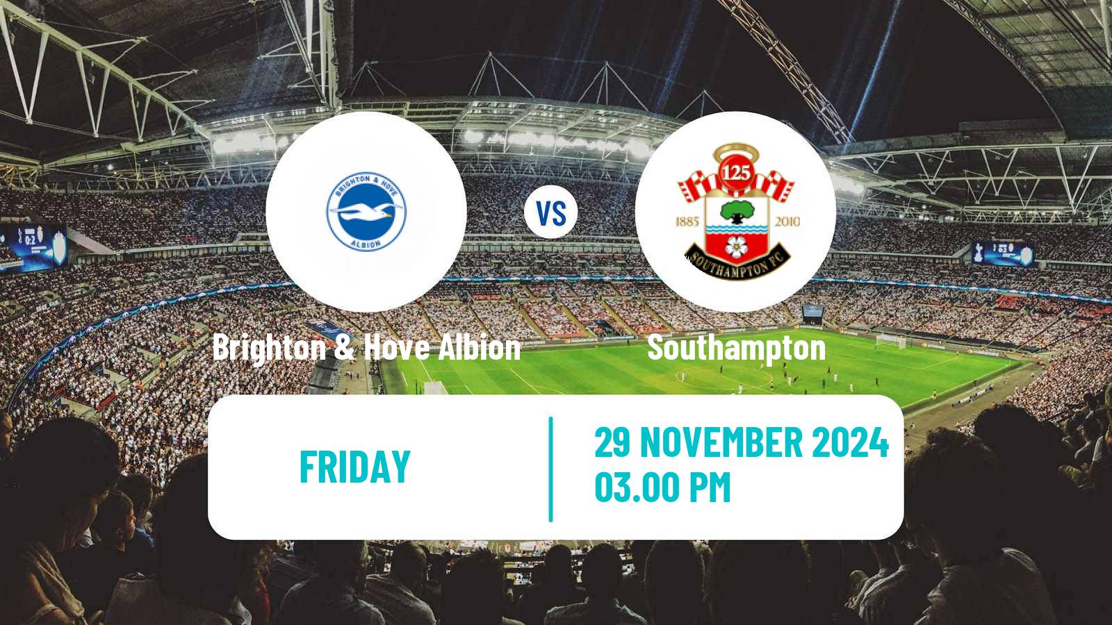 Soccer English Premier League Brighton & Hove Albion - Southampton