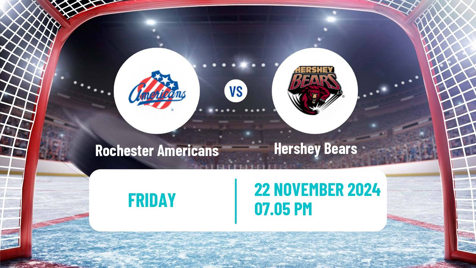 Hockey AHL Rochester Americans - Hershey Bears