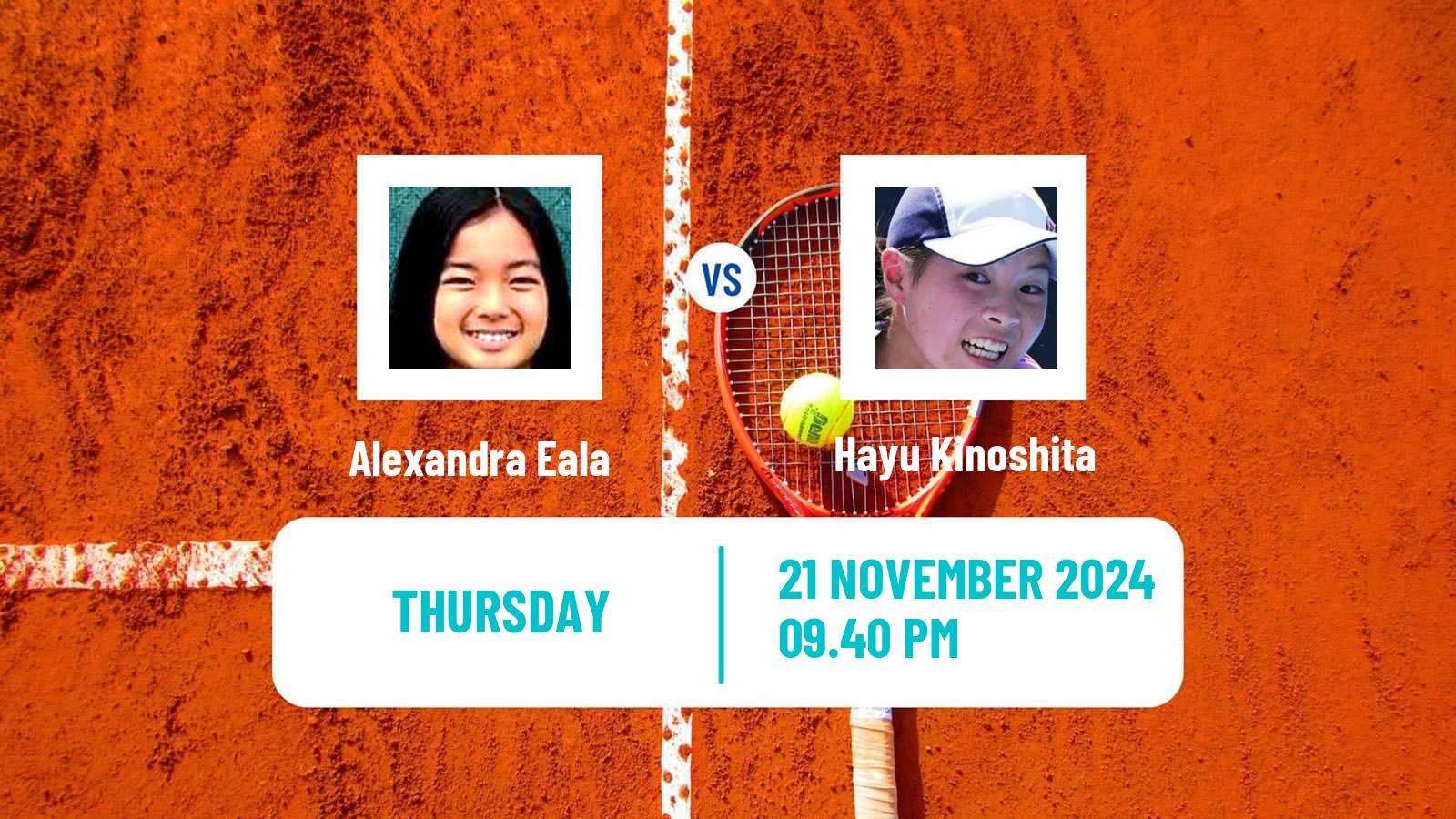 Tennis ITF W100 Takasaki Women Alexandra Eala - Hayu Kinoshita