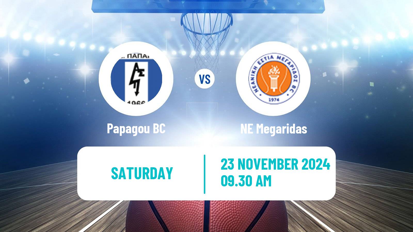 Basketball Greek Elite League Basketball Papagou - Megaridas