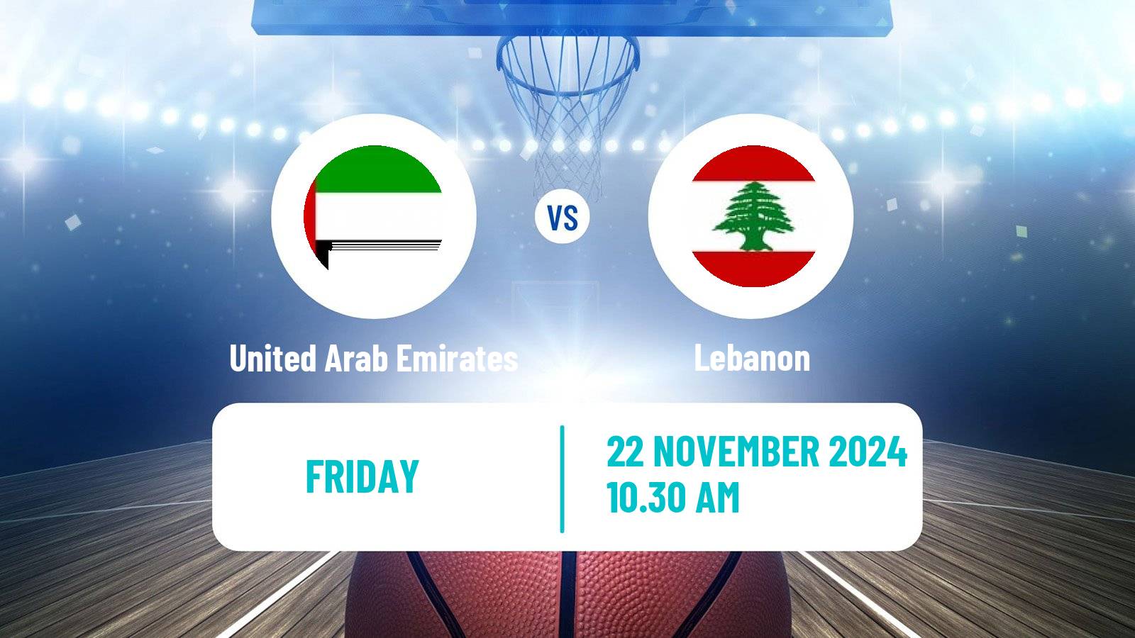 Basketball Asia Cup Basketball United Arab Emirates - Lebanon