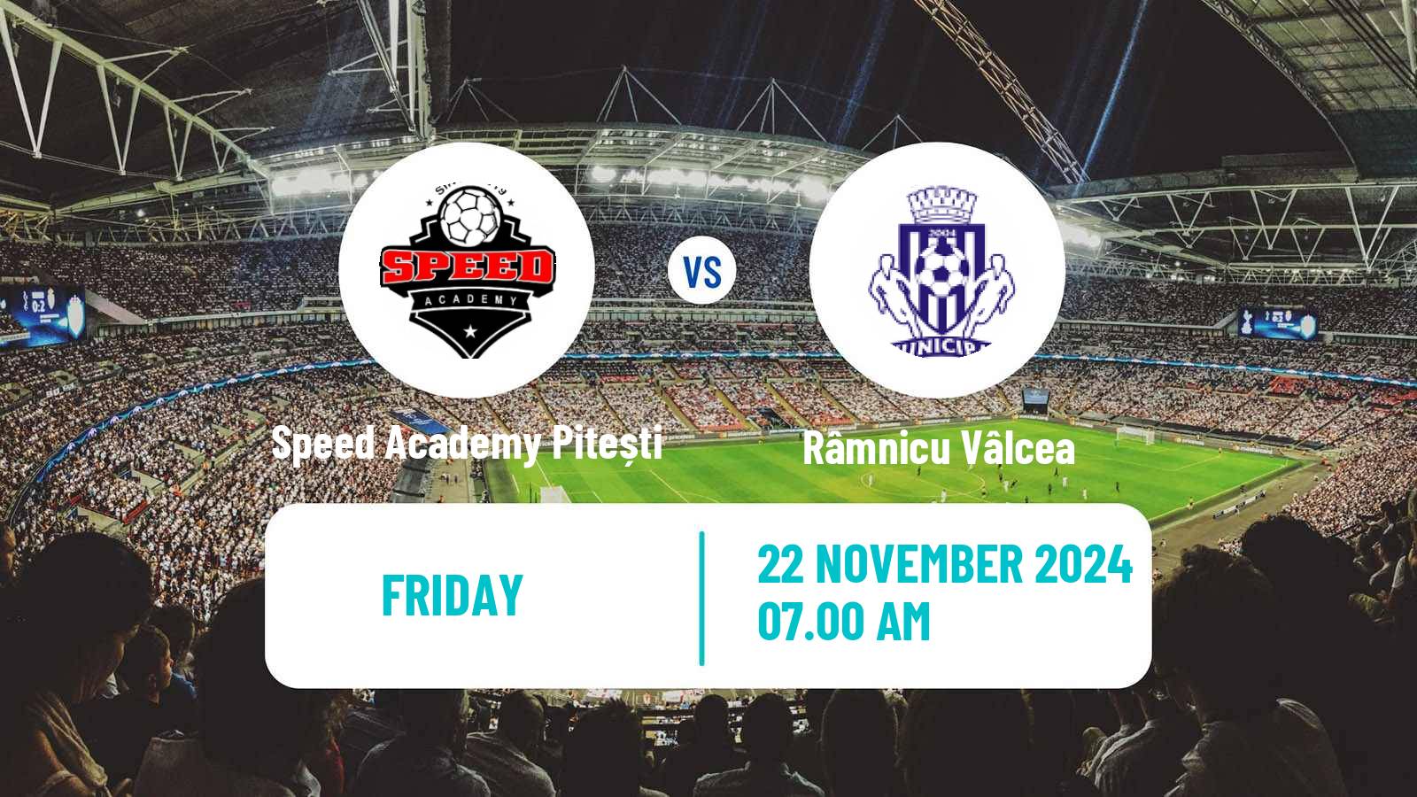 Soccer Romanian Liga 3 - Seria 8 Speed Academy Pitești - Râmnicu Vâlcea