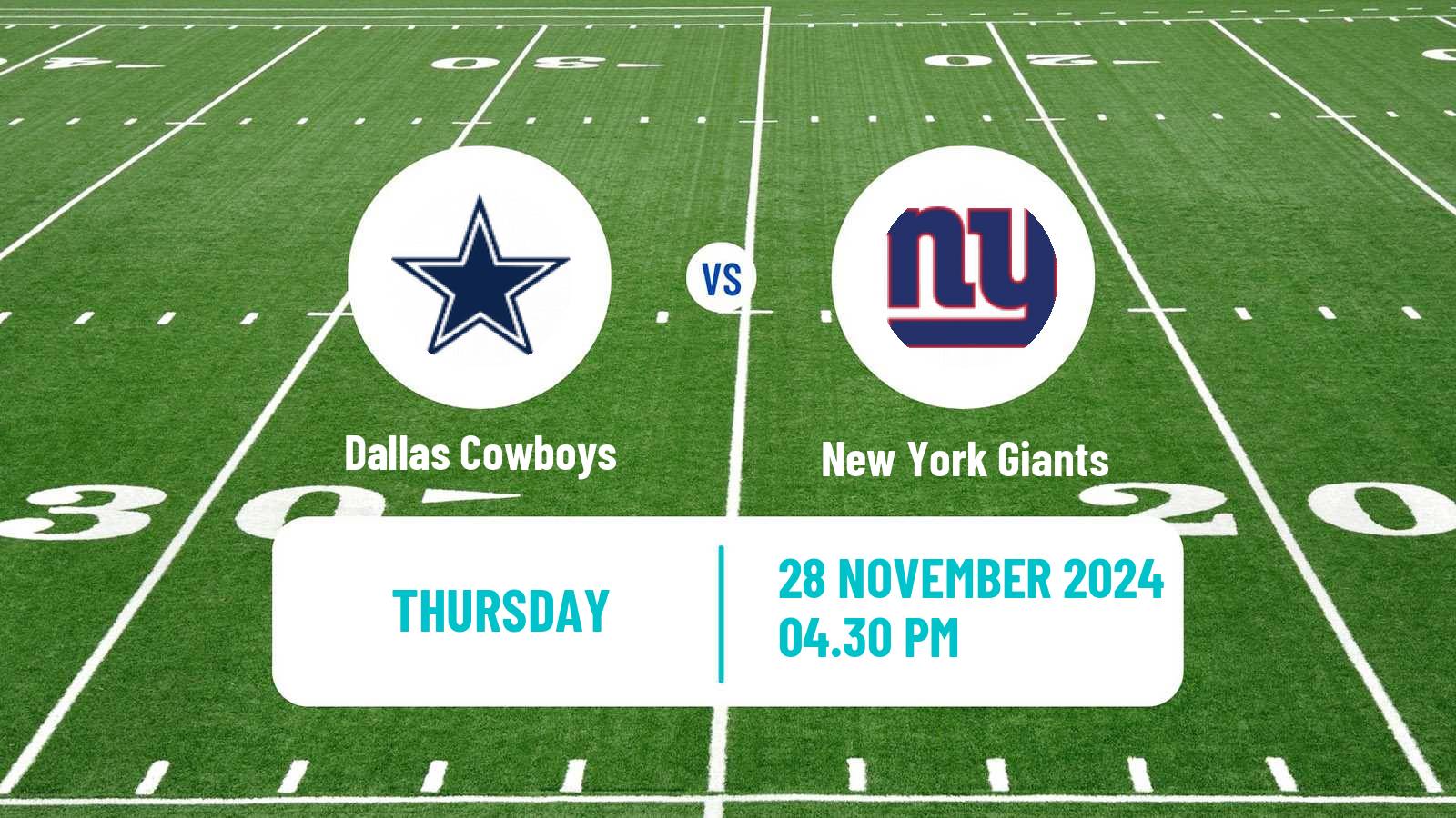 American football NFL Dallas Cowboys - New York Giants