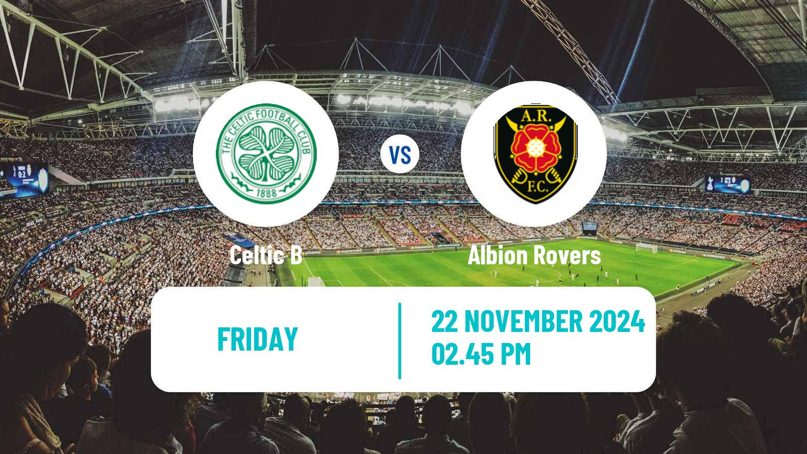 Soccer Scottish Lowland League Celtic B - Albion Rovers