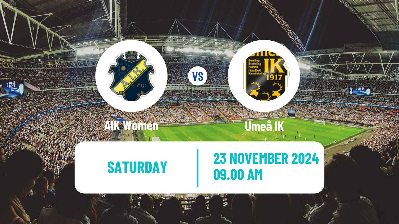 Soccer Swedish Allsvenskan Women AIK - Umeå