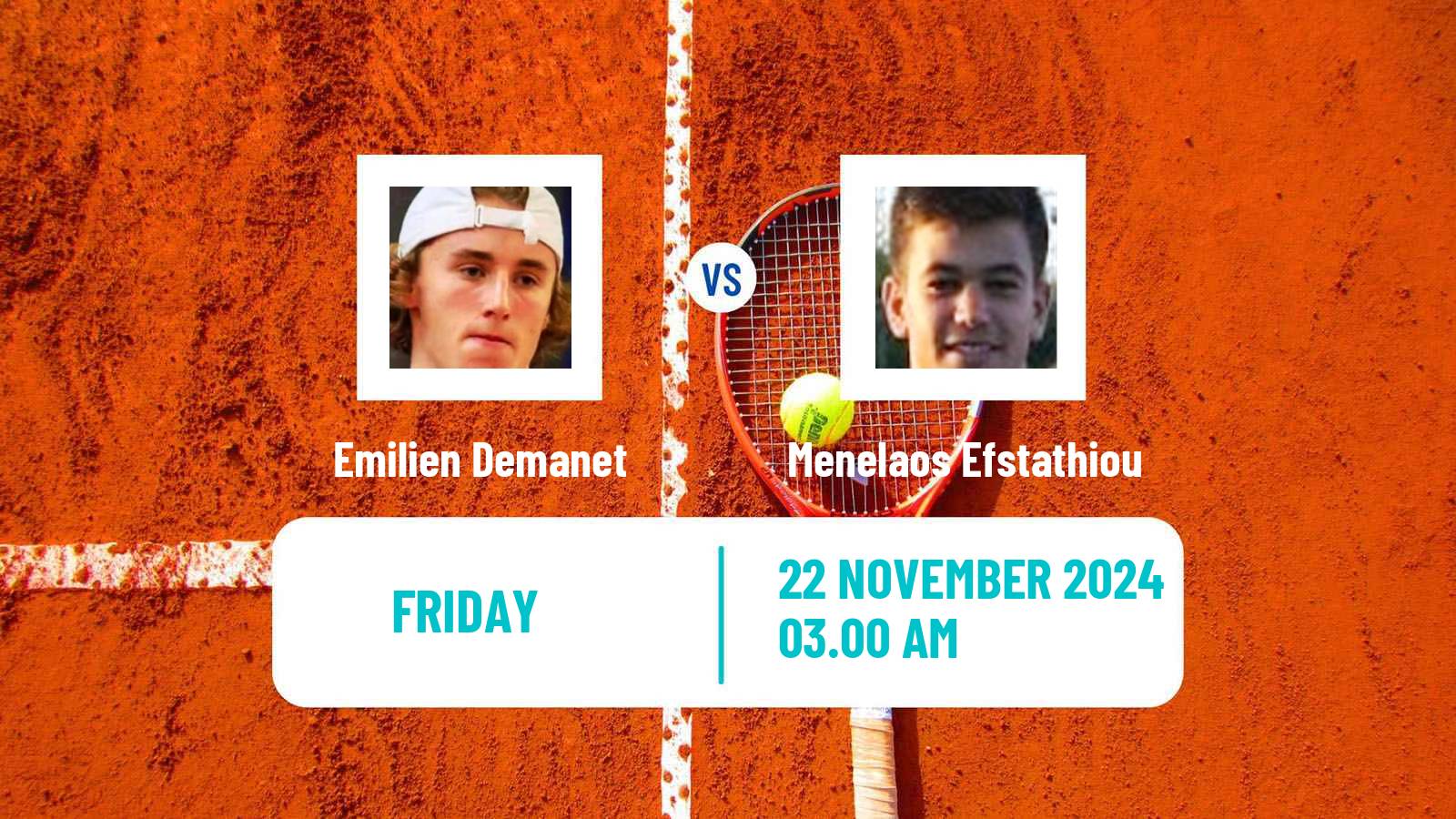 Tennis ITF M15 Heraklion 7 Men Emilien Demanet - Menelaos Efstathiou