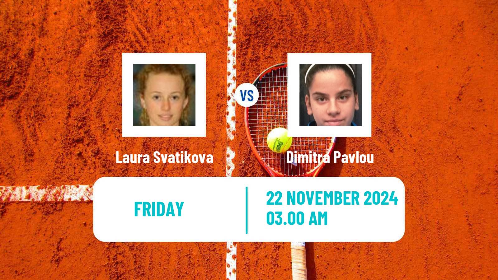 Tennis ITF W15 Heraklion 8 Women Laura Svatikova - Dimitra Pavlou