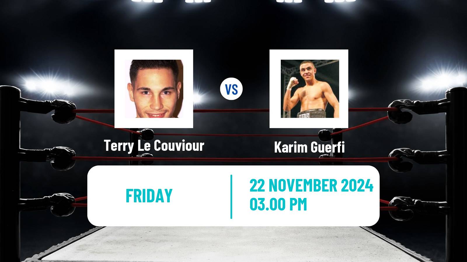 Boxing Super Featherweight Others Matches Men Terry Le Couviour - Karim Guerfi