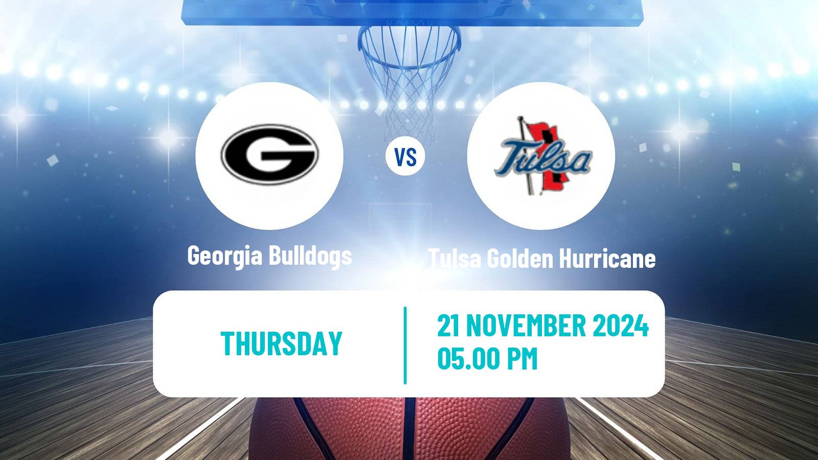 Basketball NCAA College Basketball Women Georgia Bulldogs - Tulsa Golden Hurricane