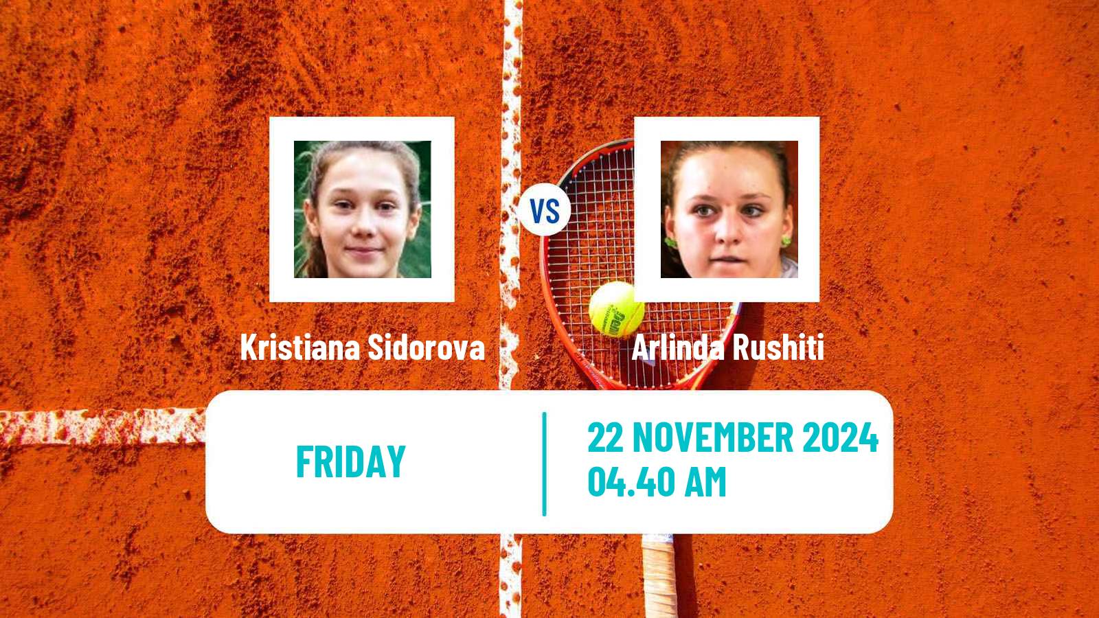 Tennis ITF W15 Sharm Elsheikh 19 Women Kristiana Sidorova - Arlinda Rushiti