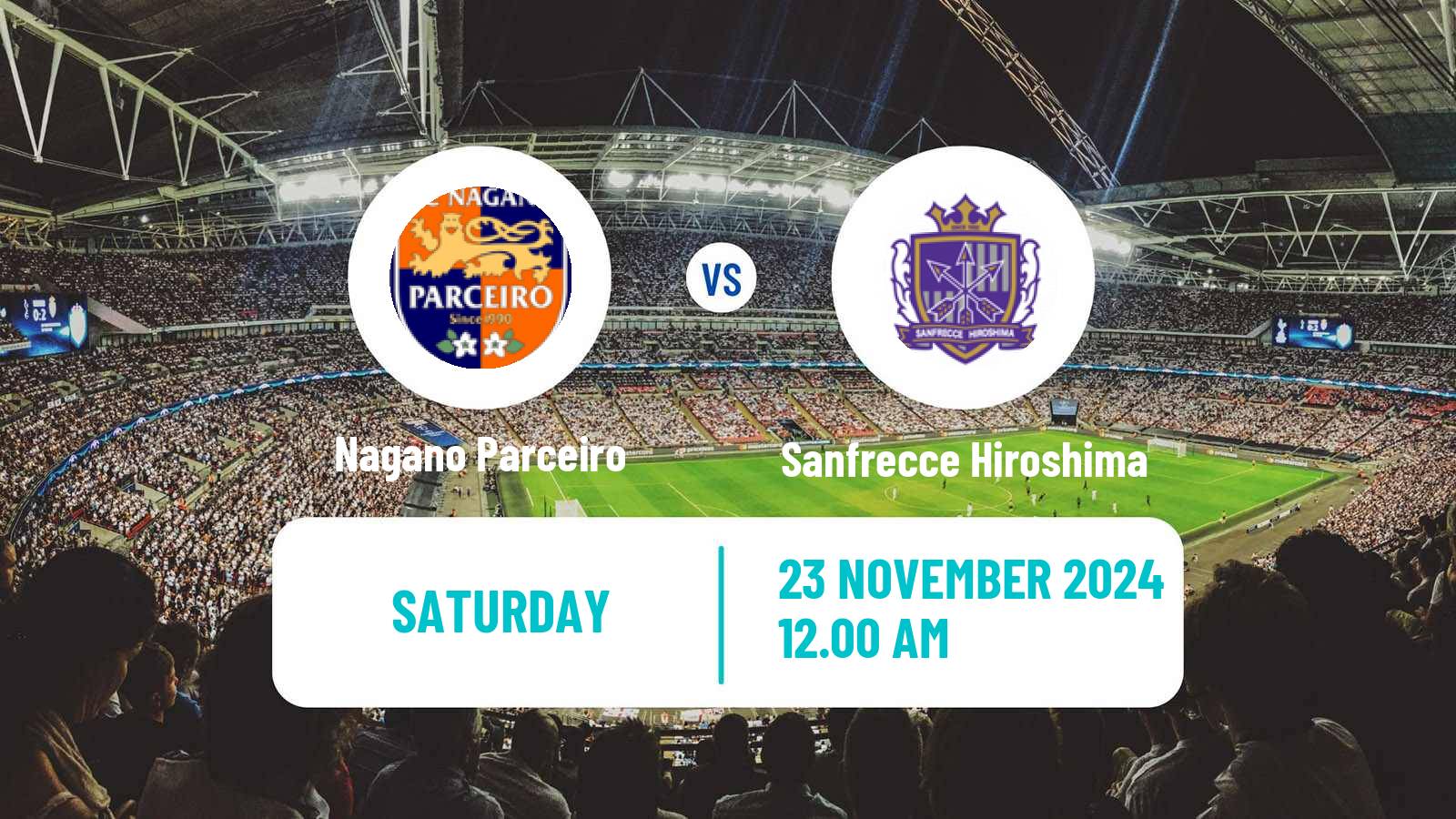 Soccer Japan WE League Women Nagano Parceiro - Sanfrecce Hiroshima