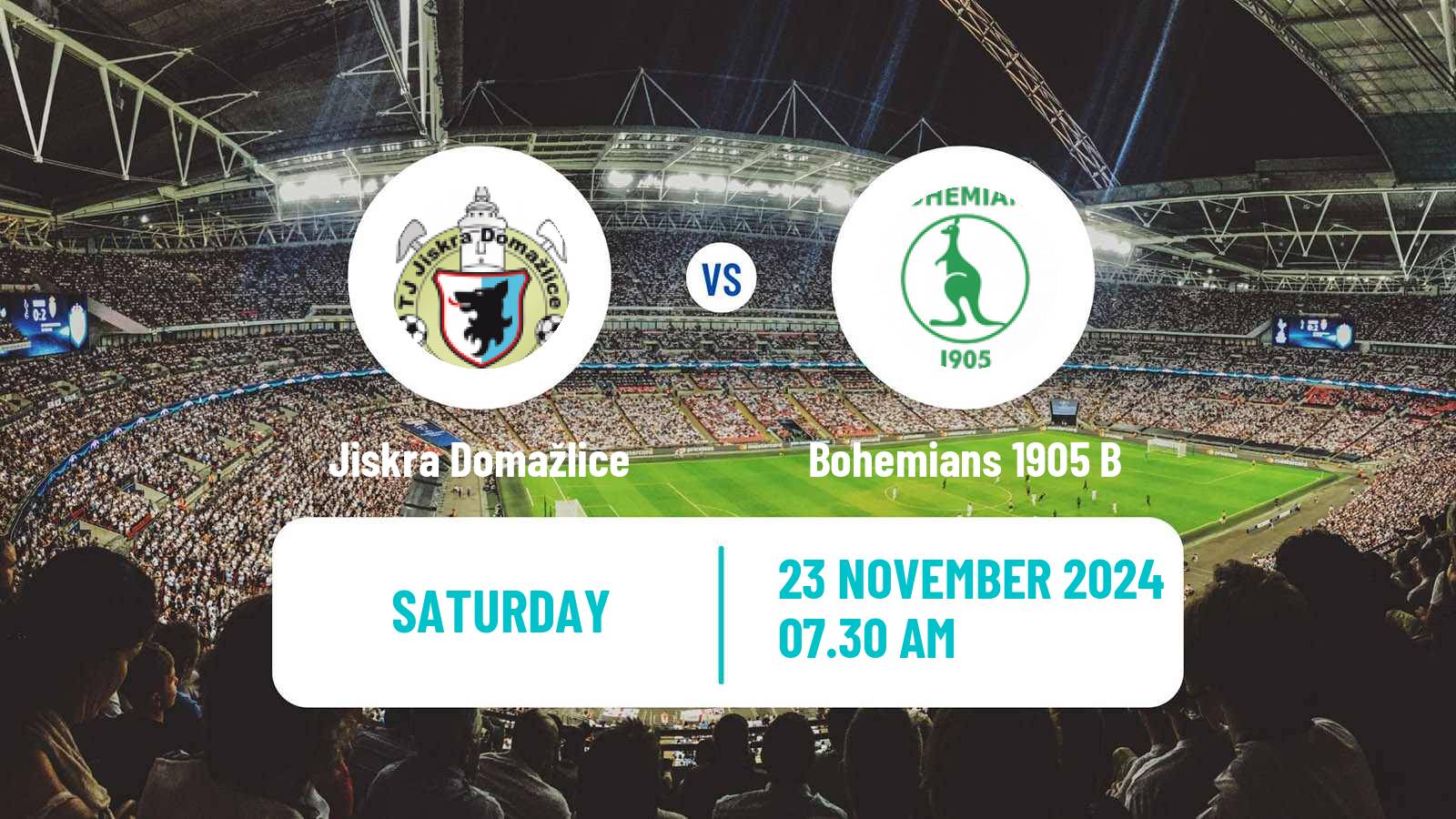 Soccer Czech CFL Group A Jiskra Domažlice - Bohemians 1905 B