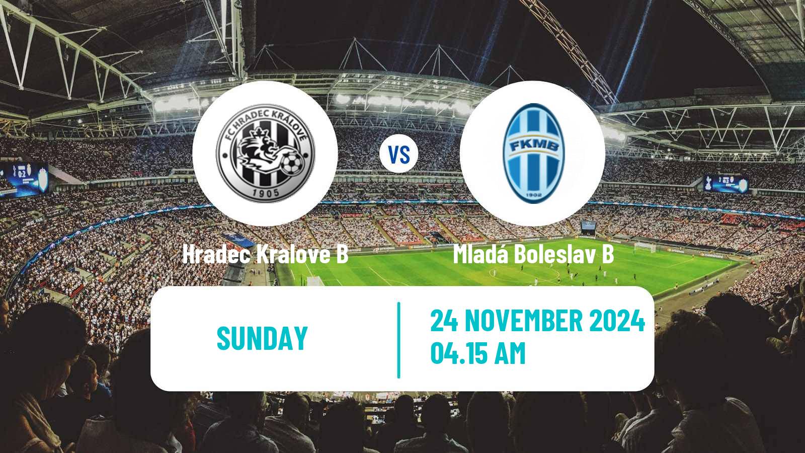 Soccer Czech CFL Group B Hradec Kralove B - Mladá Boleslav B