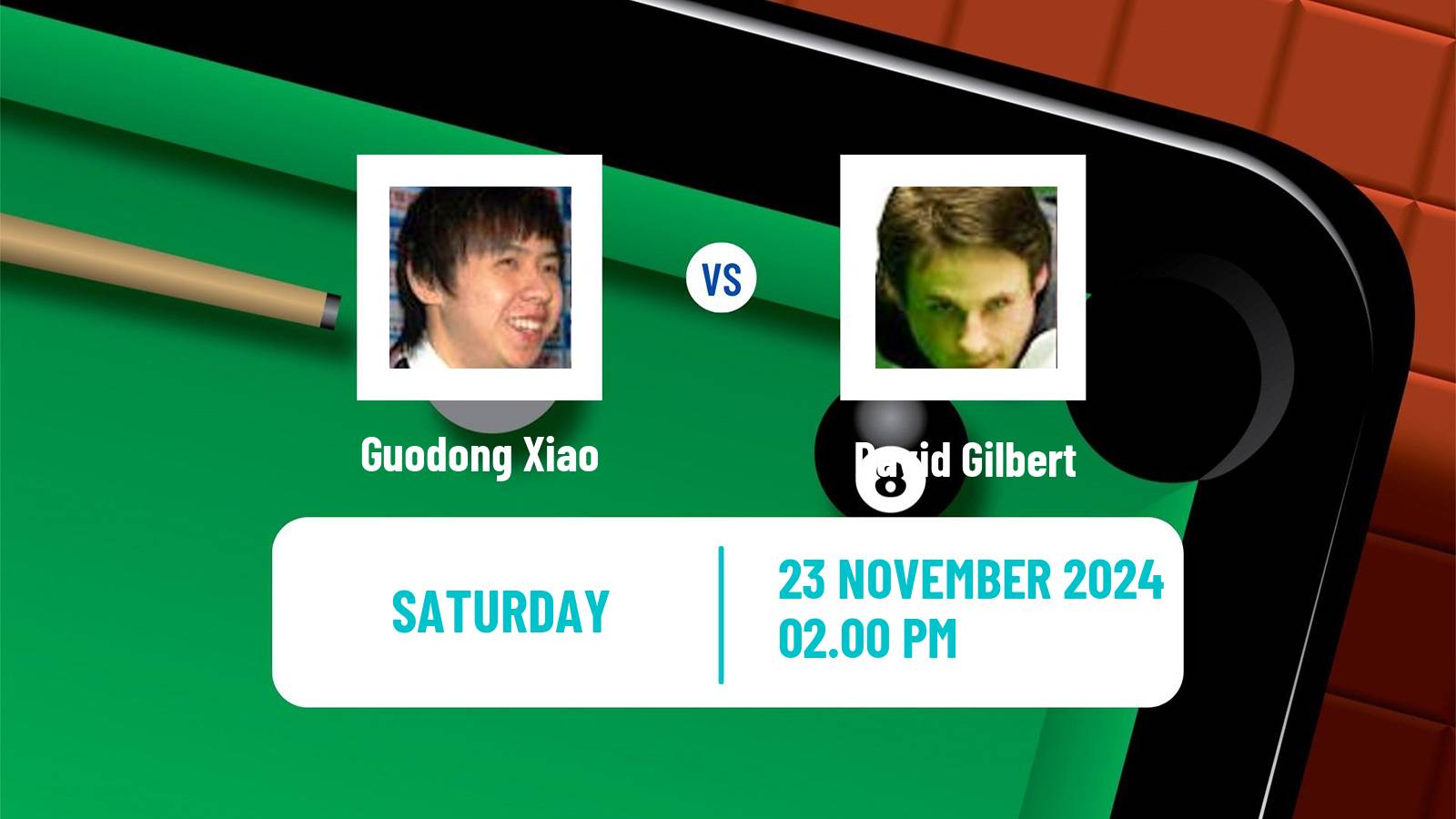 Snooker Uk Championship Guodong Xiao - David Gilbert