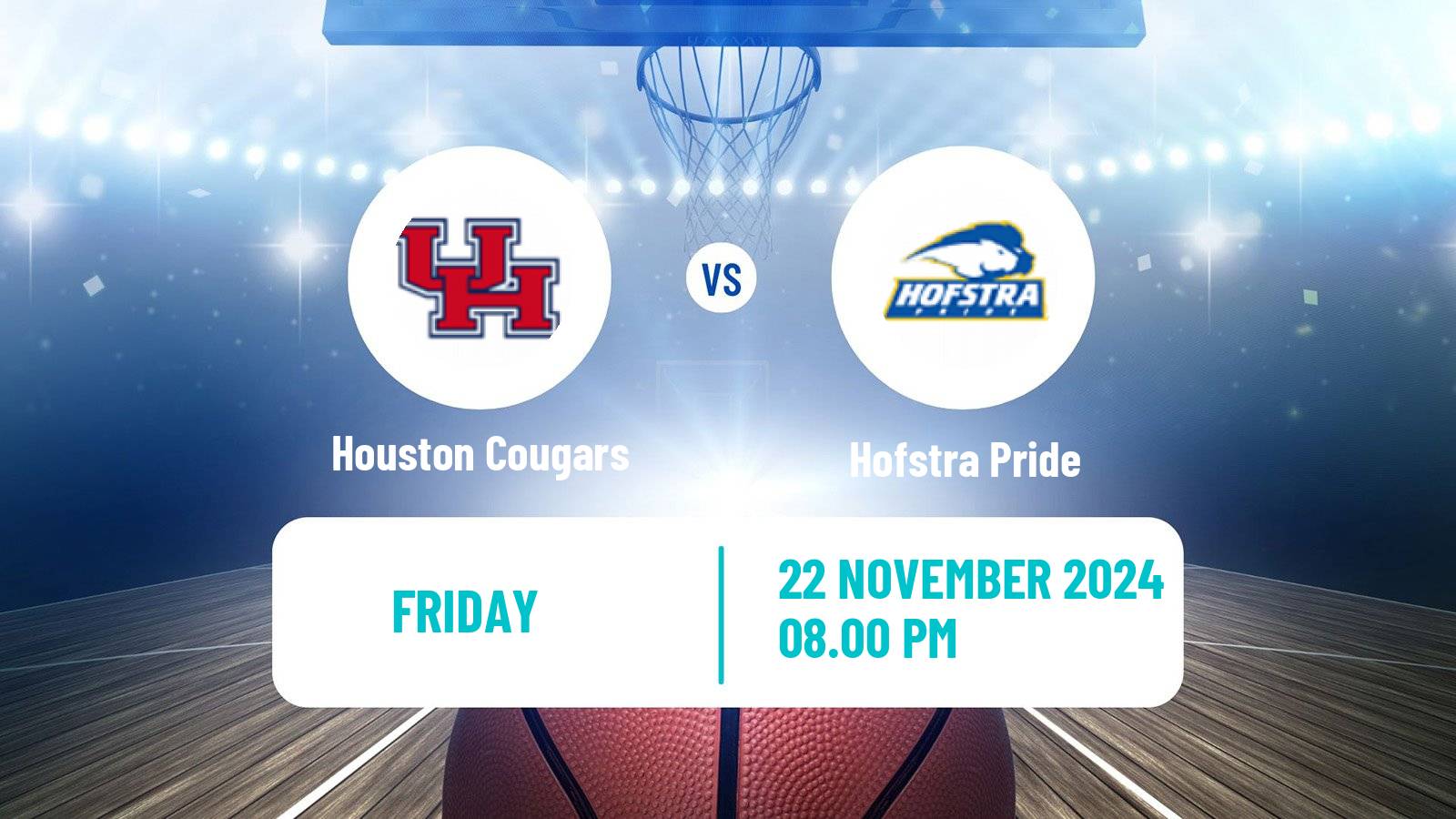 Basketball NCAA College Basketball Houston Cougars - Hofstra Pride