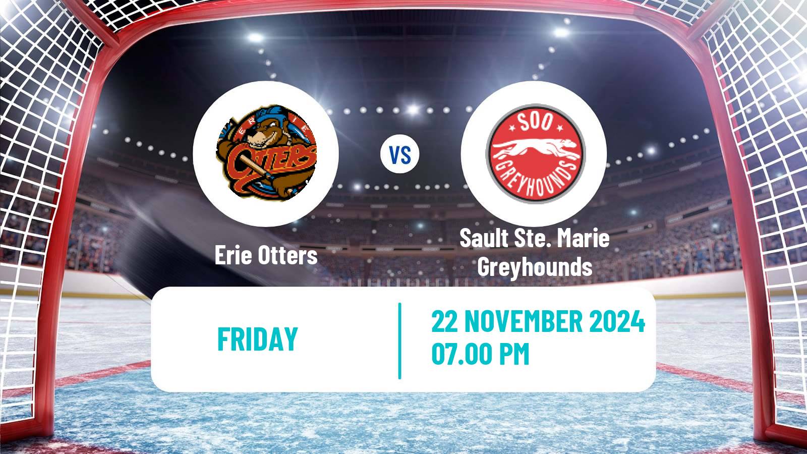 Hockey OHL Erie Otters - Sault Ste. Marie Greyhounds