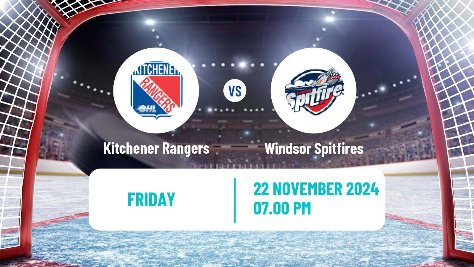 Hockey OHL Kitchener Rangers - Windsor Spitfires