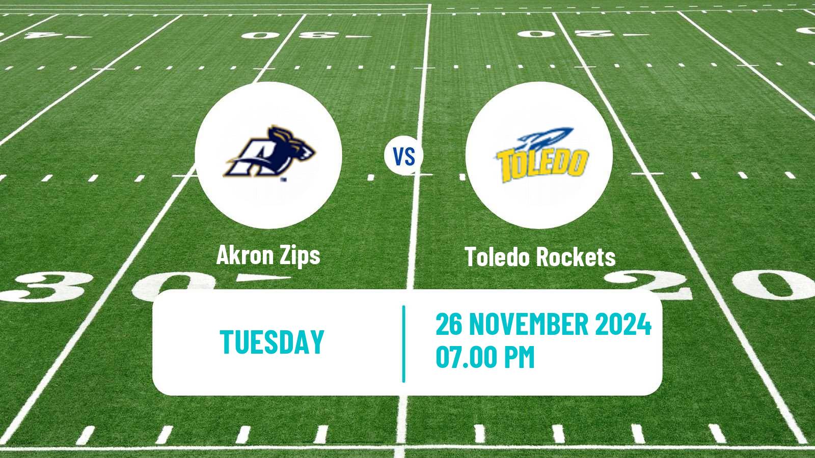 American football NCAA College Football Akron Zips - Toledo Rockets