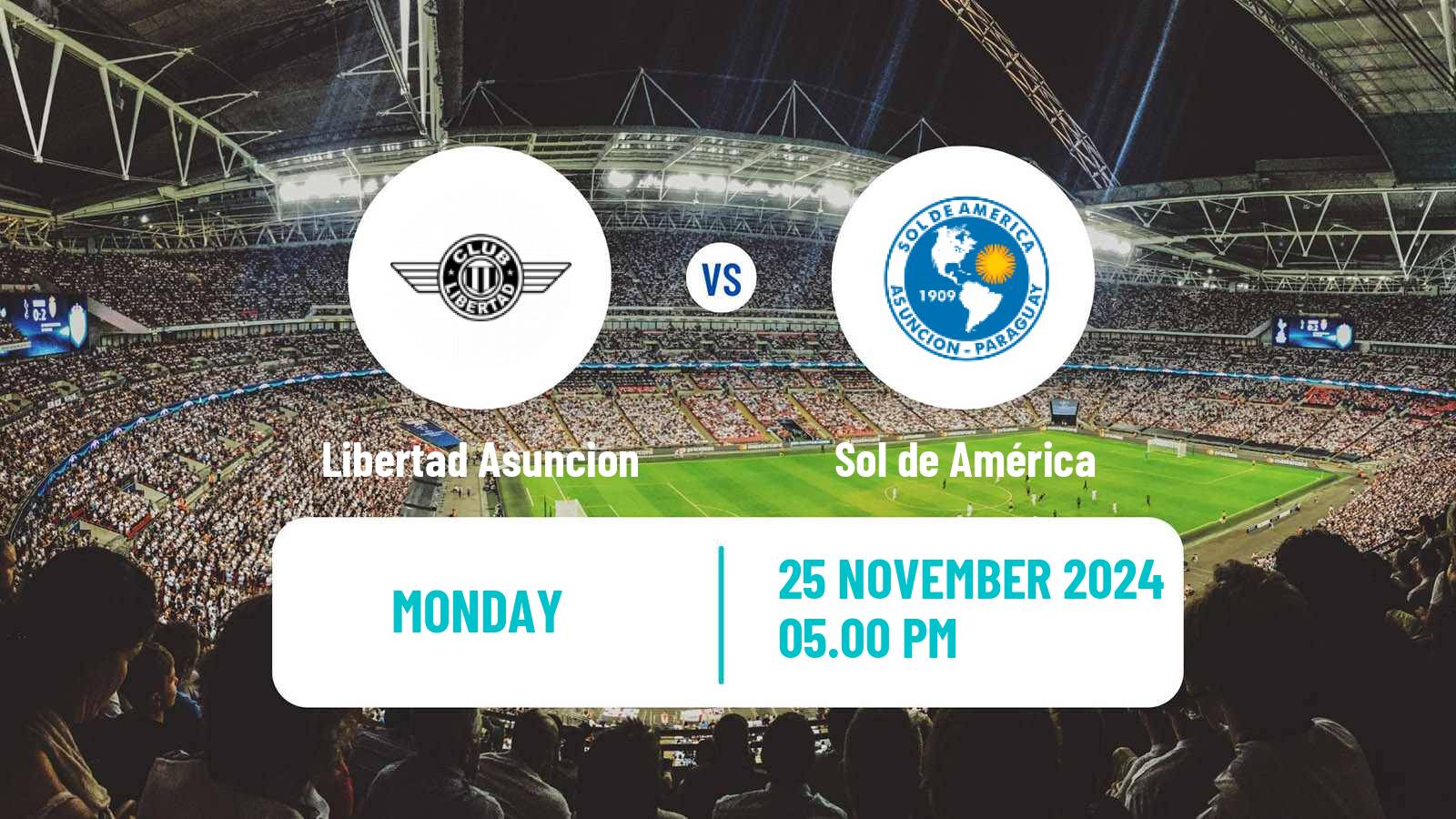 Soccer Paraguayan Primera Division Libertad Asuncion - Sol de América