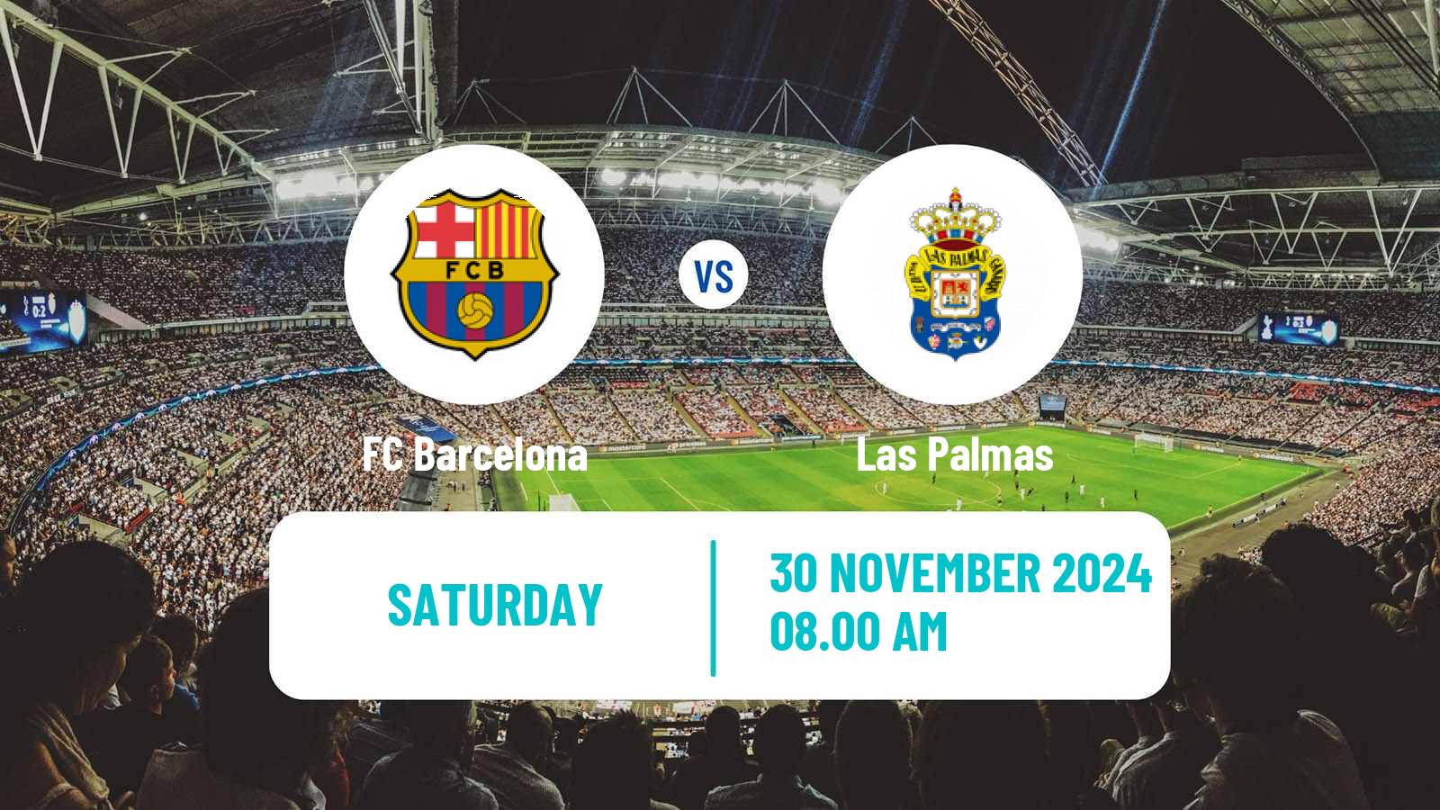 Soccer Spanish LaLiga Barcelona - Las Palmas