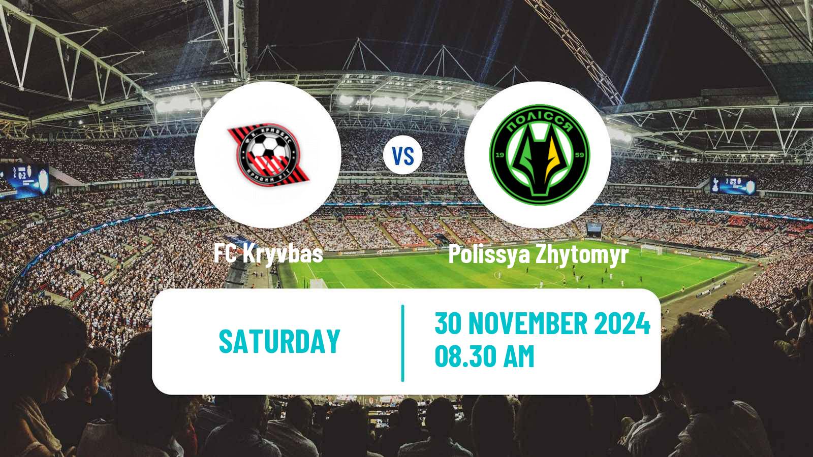 Soccer Ukrainian Premier League Kryvbas - Polissya Zhytomyr