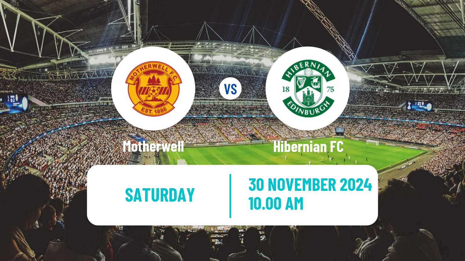 Soccer Scottish Premier League Motherwell - Hibernian