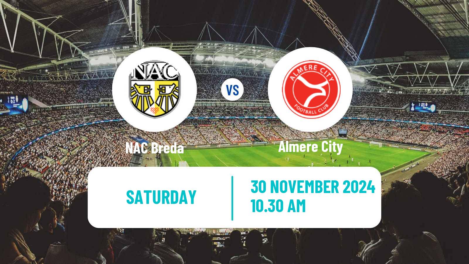 Soccer Dutch Eredivisie NAC Breda - Almere City