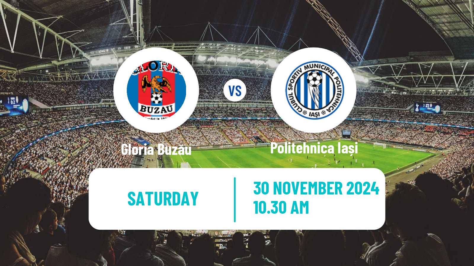 Soccer Romanian Liga 1 Gloria Buzău - Politehnica Iași