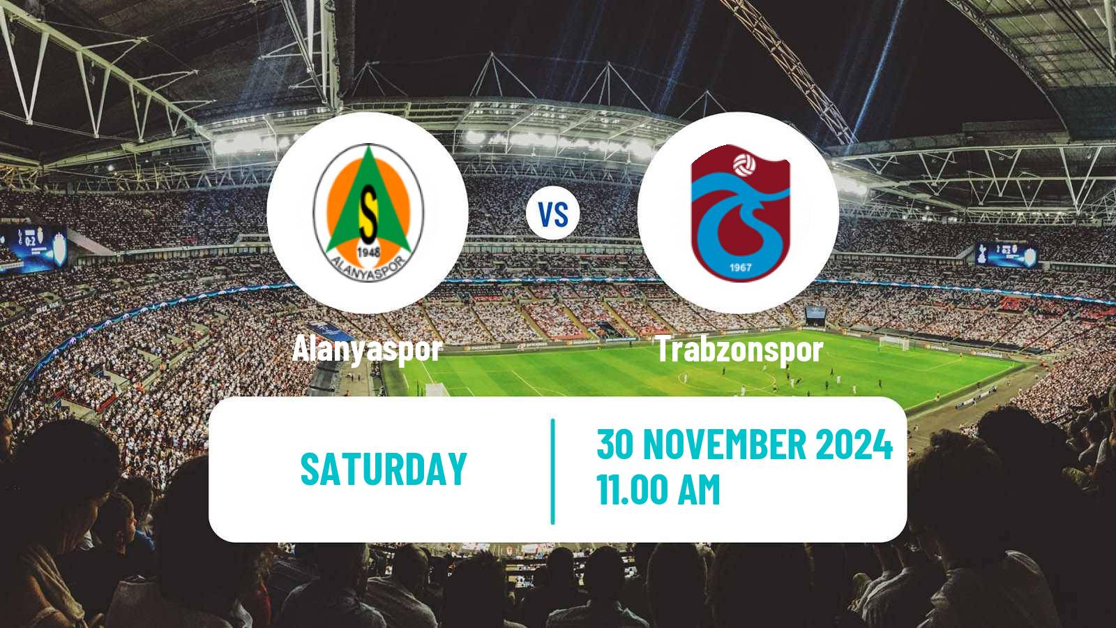 Soccer Turkish Super League Alanyaspor - Trabzonspor