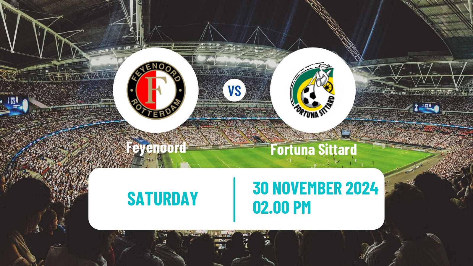 Soccer Dutch Eredivisie Feyenoord - Fortuna Sittard