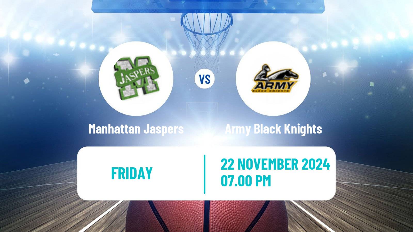 Basketball NCAA College Basketball Manhattan Jaspers - Army Black Knights