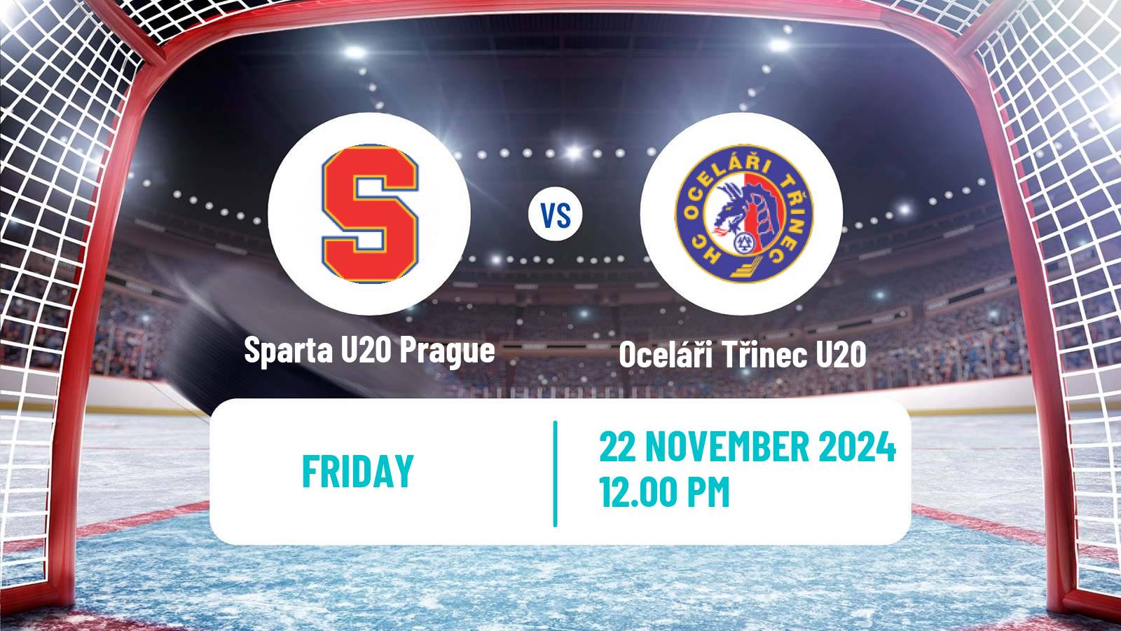 Hockey Czech ELJ Sparta U20 Prague - Oceláři Třinec U20