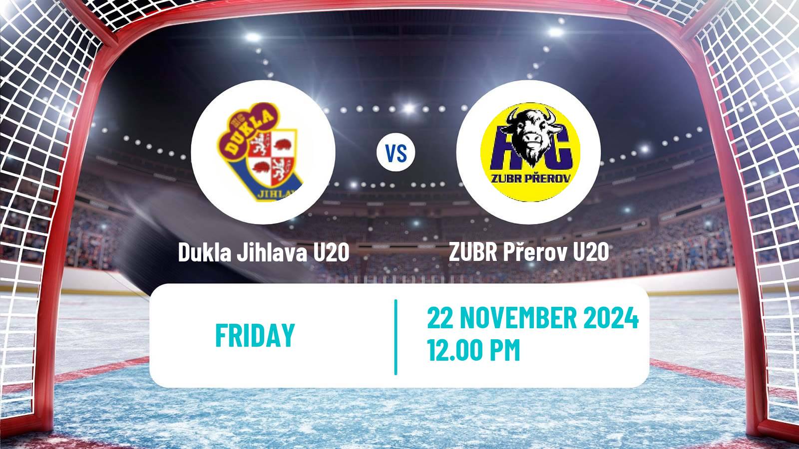 Hockey Czech ELJ Dukla Jihlava U20 - ZUBR Přerov U20