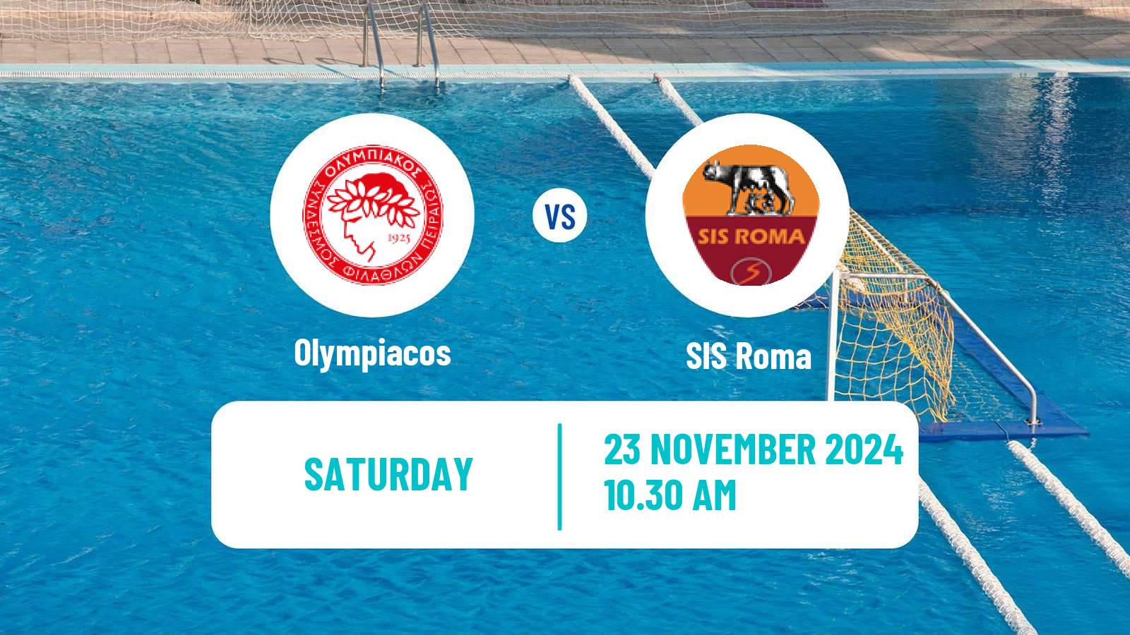 Water polo Champions League Water Polo Women Olympiacos - SIS Roma