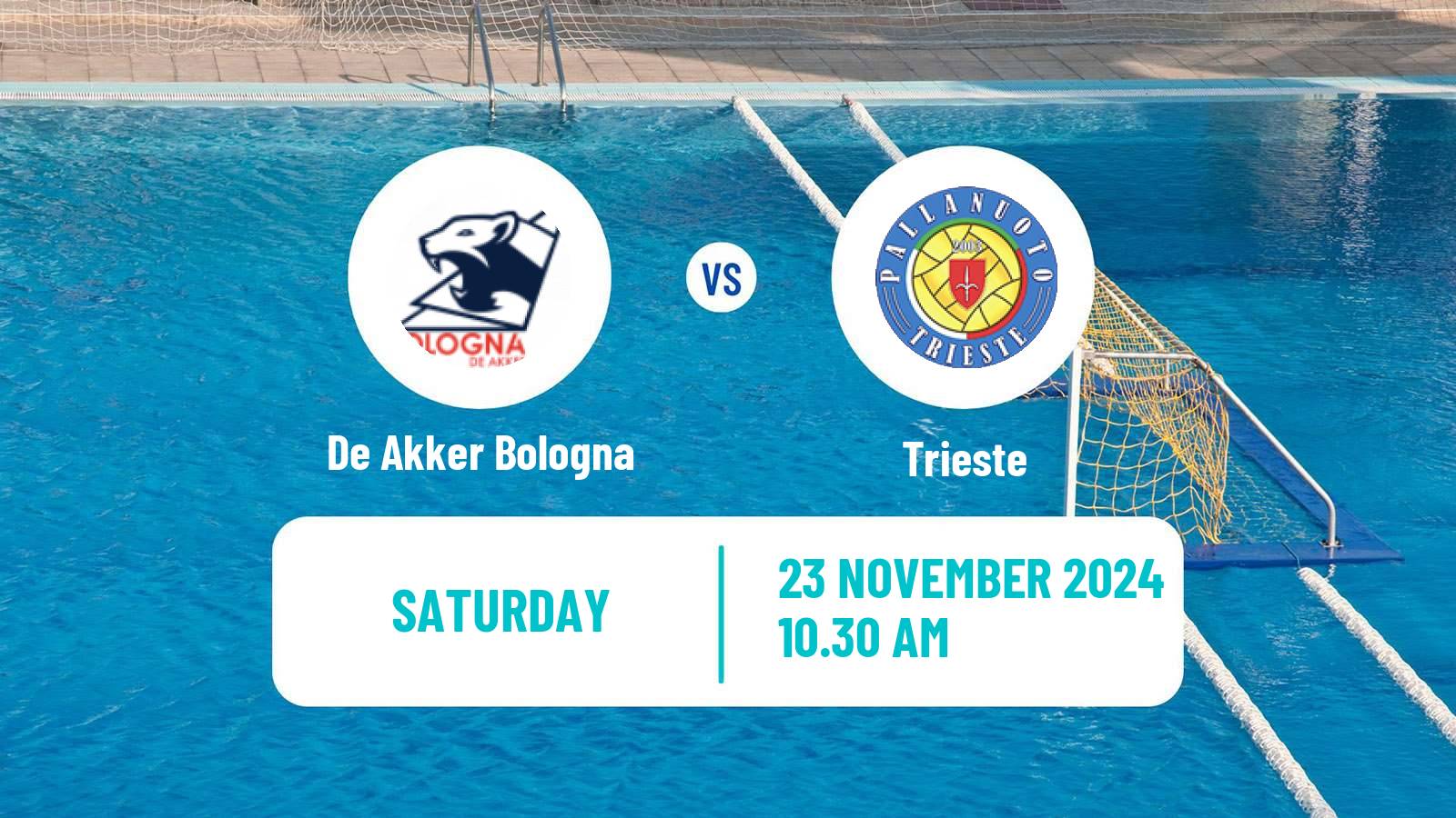 Water polo Italian A1 Water Polo De Akker Bologna - Trieste