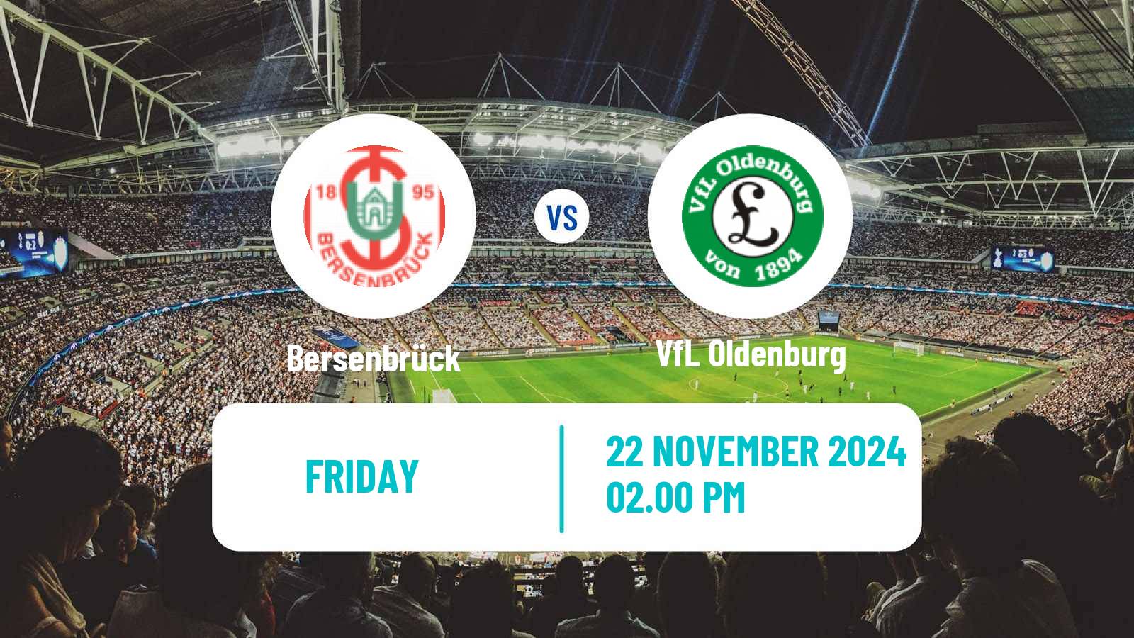 Soccer German Oberliga Niedersachsen Bersenbrück - VfL Oldenburg