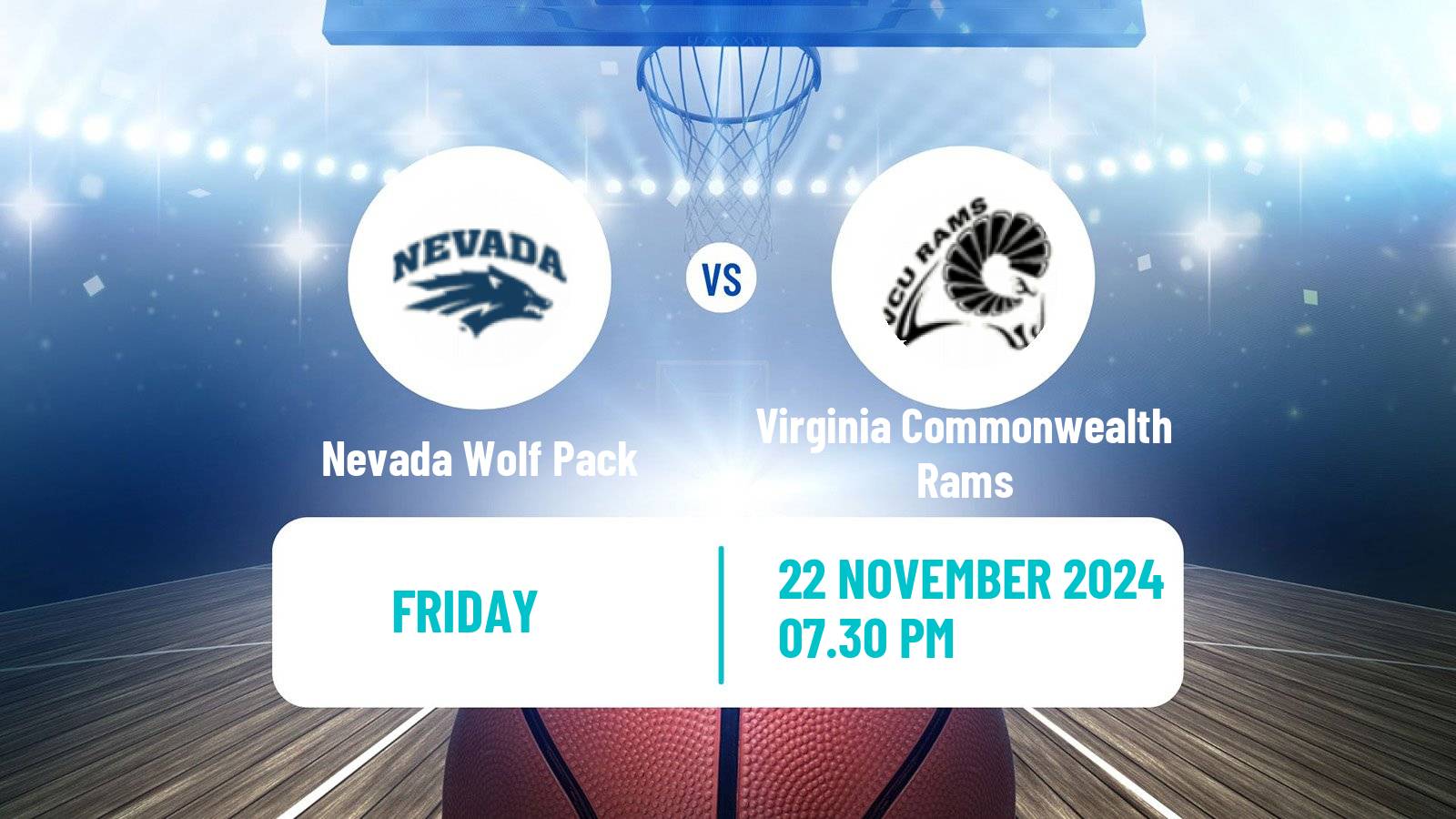 Basketball NCAA College Basketball Nevada Wolf Pack - Virginia Commonwealth Rams