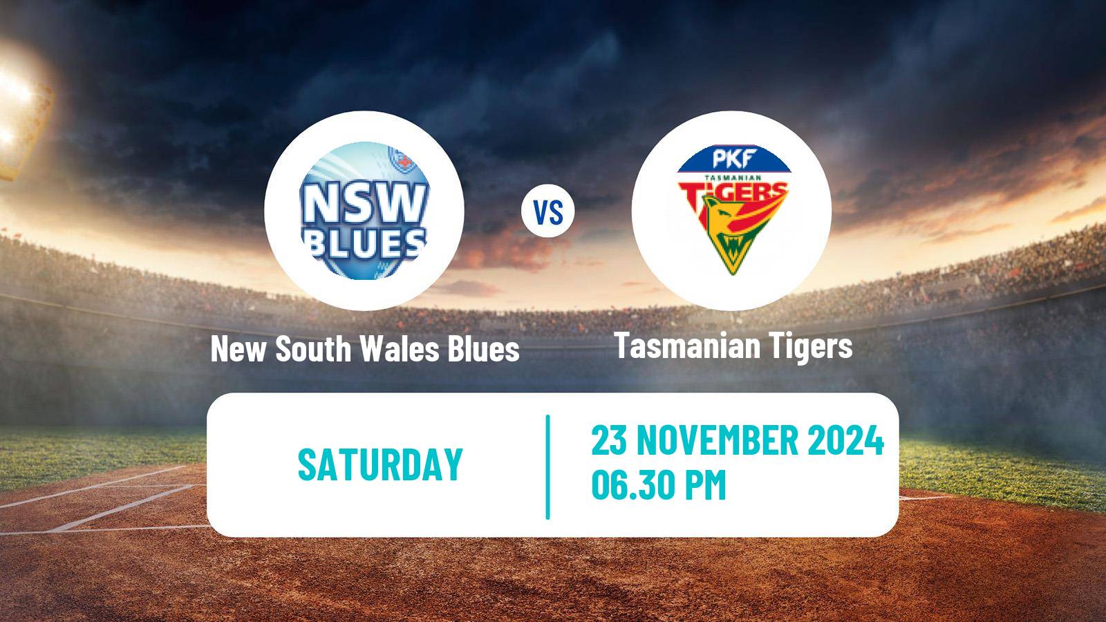 Cricket Australian Sheffield Shield New South Wales Blues - Tasmanian Tigers